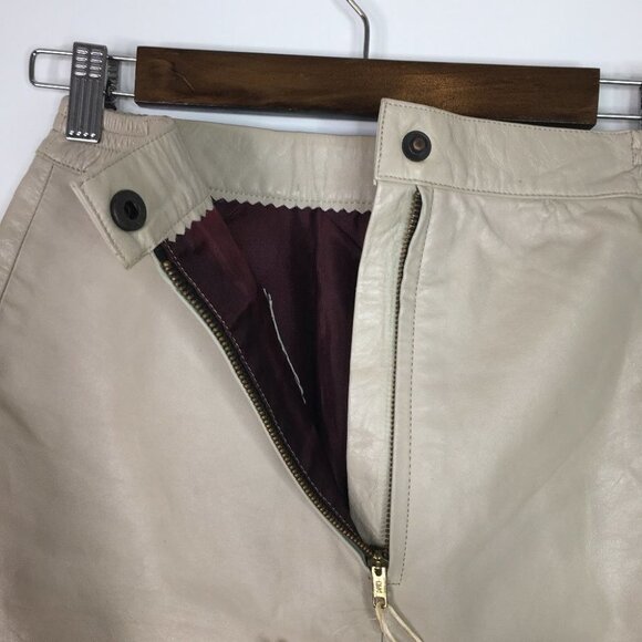 G. de V. Tan leather skirt 32 - Picture 5 of 7